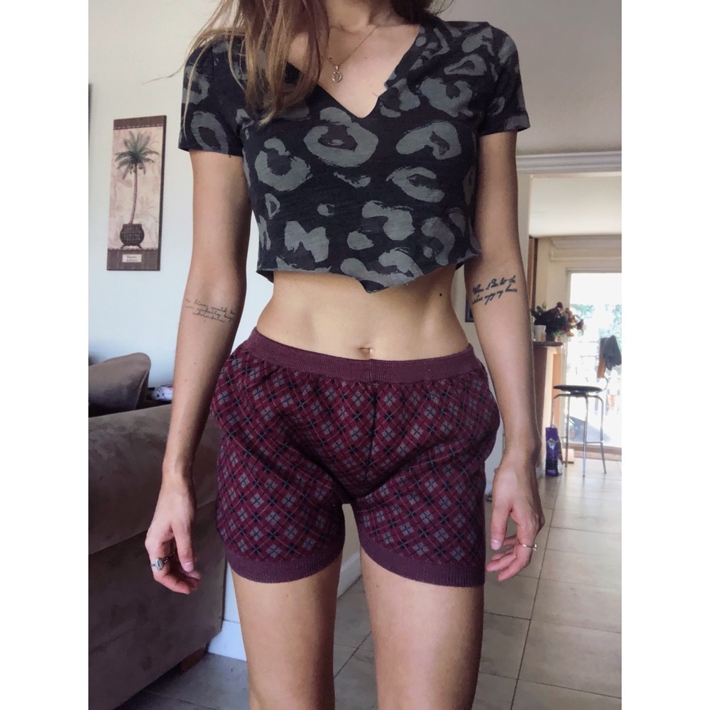 ANTHROPOLIGIE : flannel plaid holiday sleep shorts